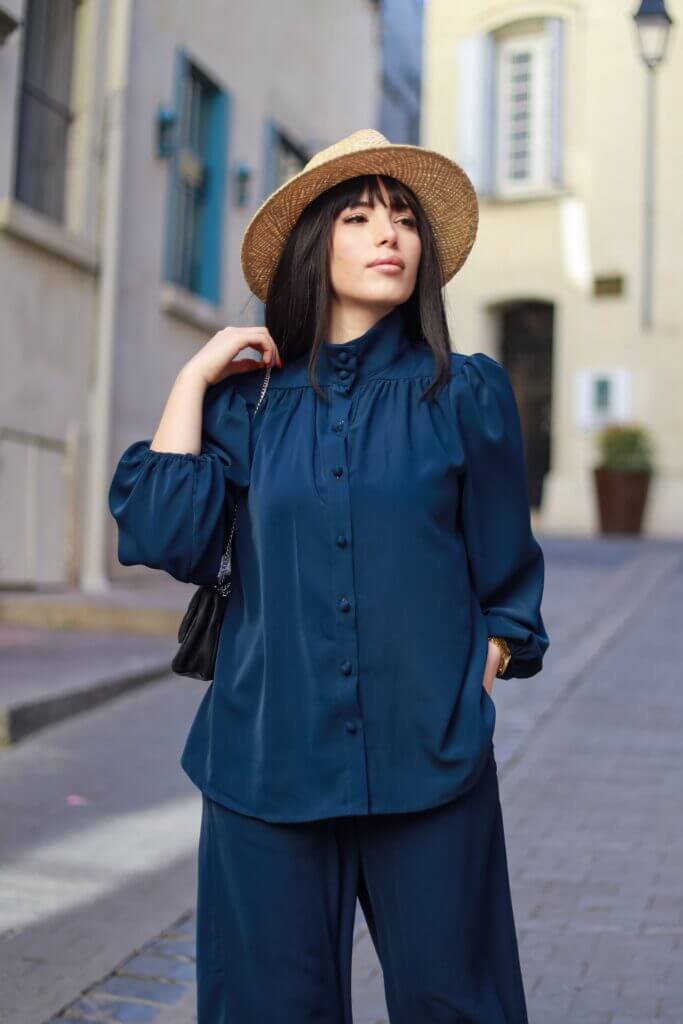 Lya Blue Blouse - JANIRISChemise